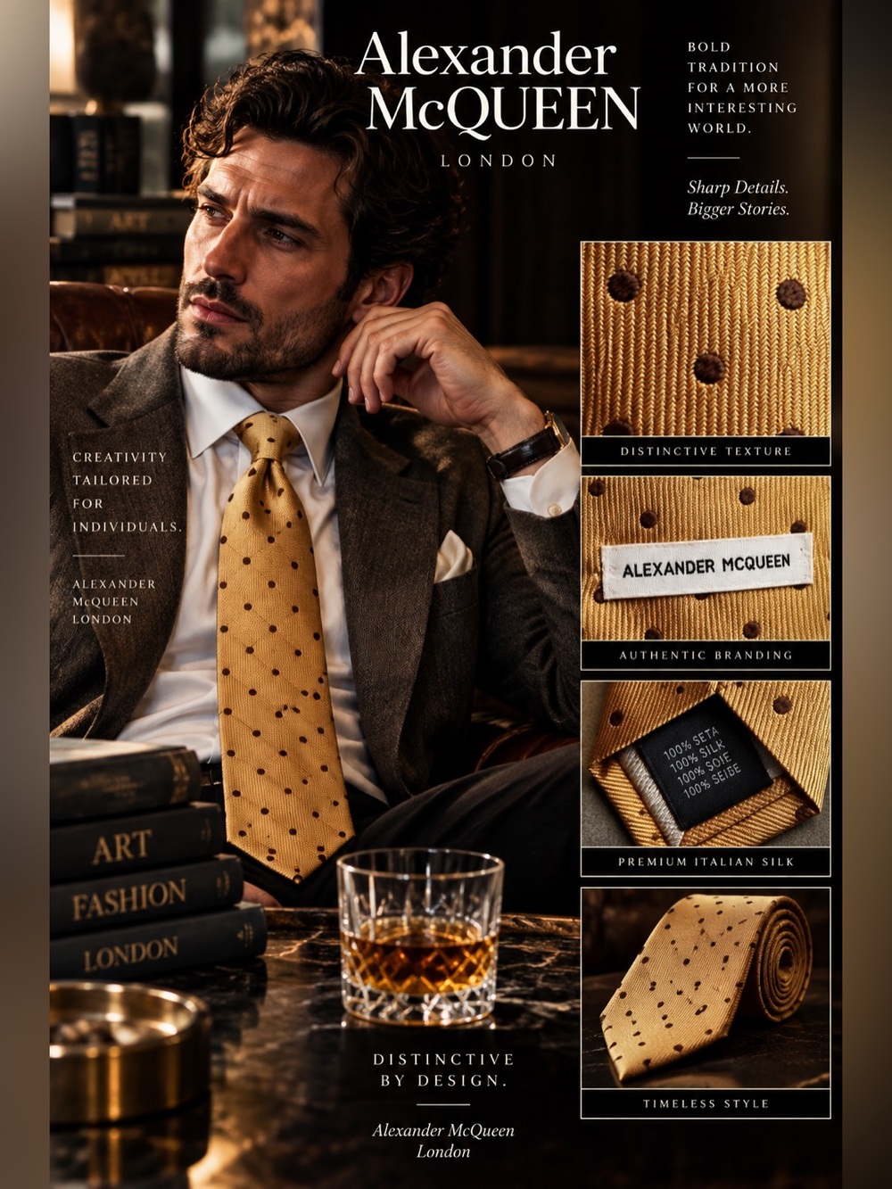 Alexander McQueen Classic Polka Dot Silk Tie